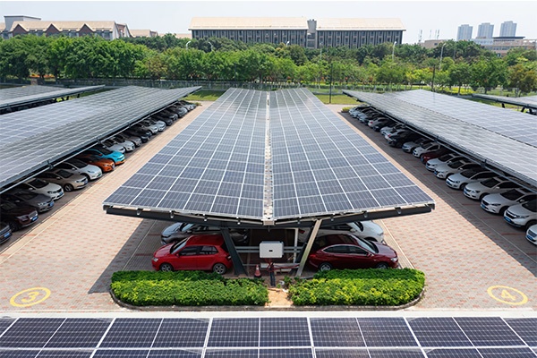 Solar-powered EV charging stations